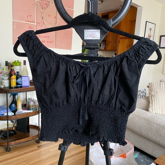 Brandy Melville Black Bardot Top - Picture 3 of 3